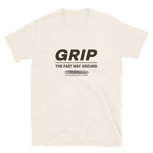 Grip The Fast Way Around T-Shirt Men, Racing Slogan Design, Petrolhead Gift Boyfriend, Car Enthusiast Birthday Present, MotorCreed Apparel