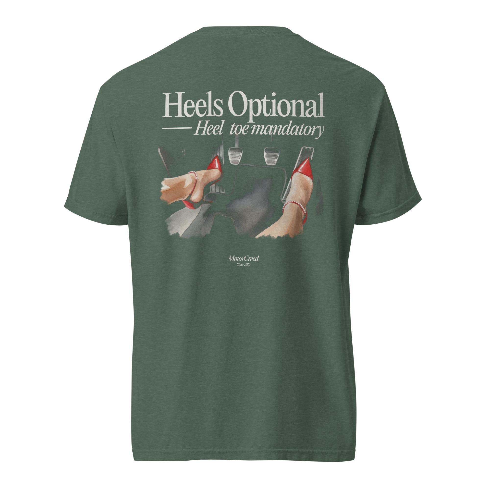 Manual Driver T-Shirt Women, Heels Optional Heel-Toe Mandatory, Car Enthusiast Birthday Gift Girlfriend, Car Girl Apparel, MotorCreed