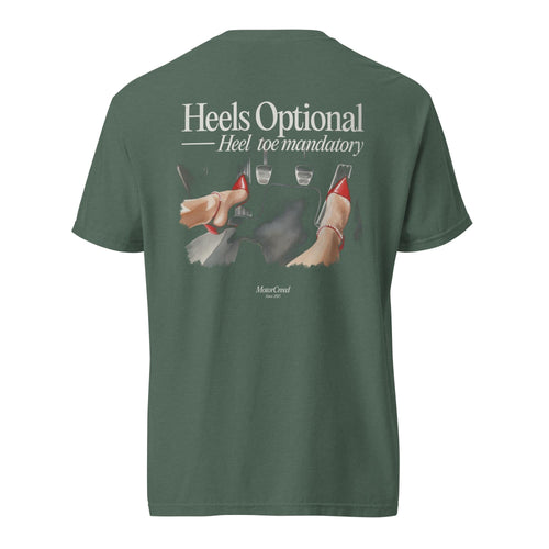 Manual Driver T-Shirt Women, Heels Optional Heel-Toe Mandatory, Car Enthusiast Birthday Gift Girlfriend, Car Girl Apparel, MotorCreed