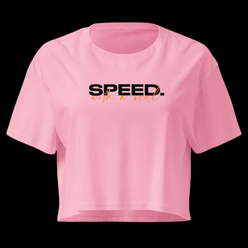 Minimalist Car Crop Top Women, Speed With A Soul Tee, Car Enthusiast Birthday Gift Girlfriend, Petrolhead Streetwear, MotorCreed Signature