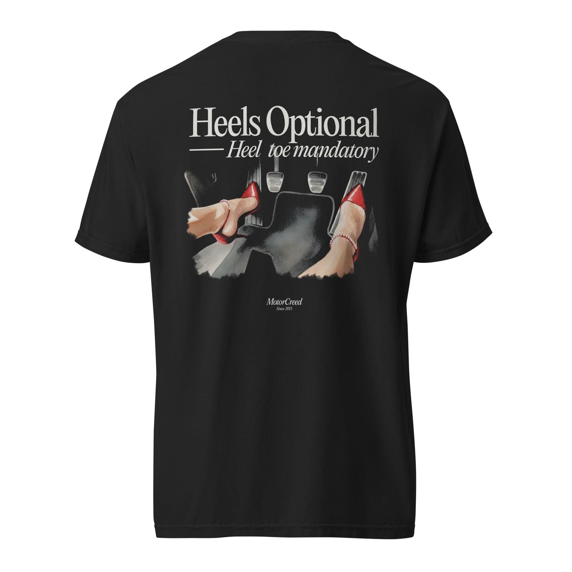 Manual Driver T-Shirt Women, Heels Optional Heel-Toe Mandatory, Car Enthusiast Birthday Gift Girlfriend, Car Girl Apparel, MotorCreed