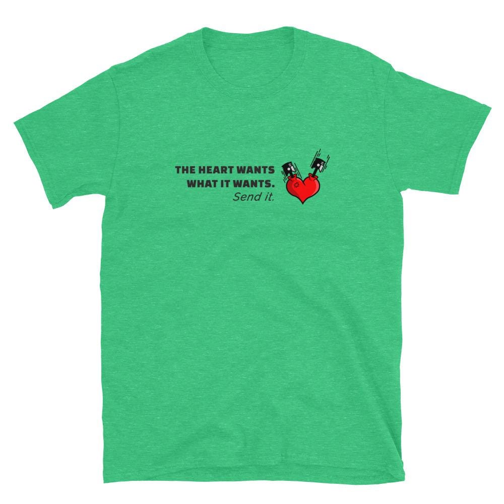 Car Enthusiast T-Shirt Men, Heart Wants What It Wants Send It Racing Quote Tee, Petrolhead Boyfriend Gift, Gearhead Birthday, MotorCreed