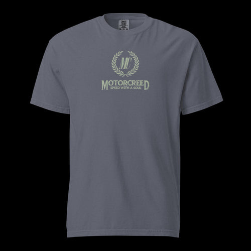 Car Enthusiast T-Shirt Men, MotorCreed Crest Tee, Speed With A Soul Logo, Petrolhead Apparel, Vintage Car Birthday Gift For Boyfriend