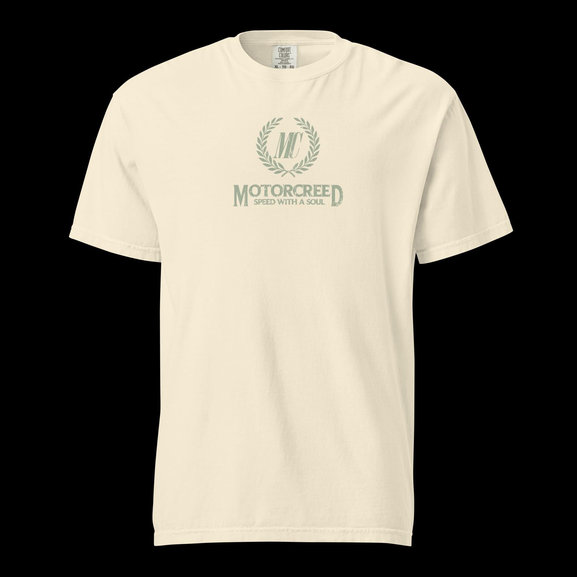 Car Enthusiast T-Shirt Men, MotorCreed Crest Tee, Speed With A Soul Logo, Petrolhead Apparel, Vintage Car Birthday Gift For Boyfriend