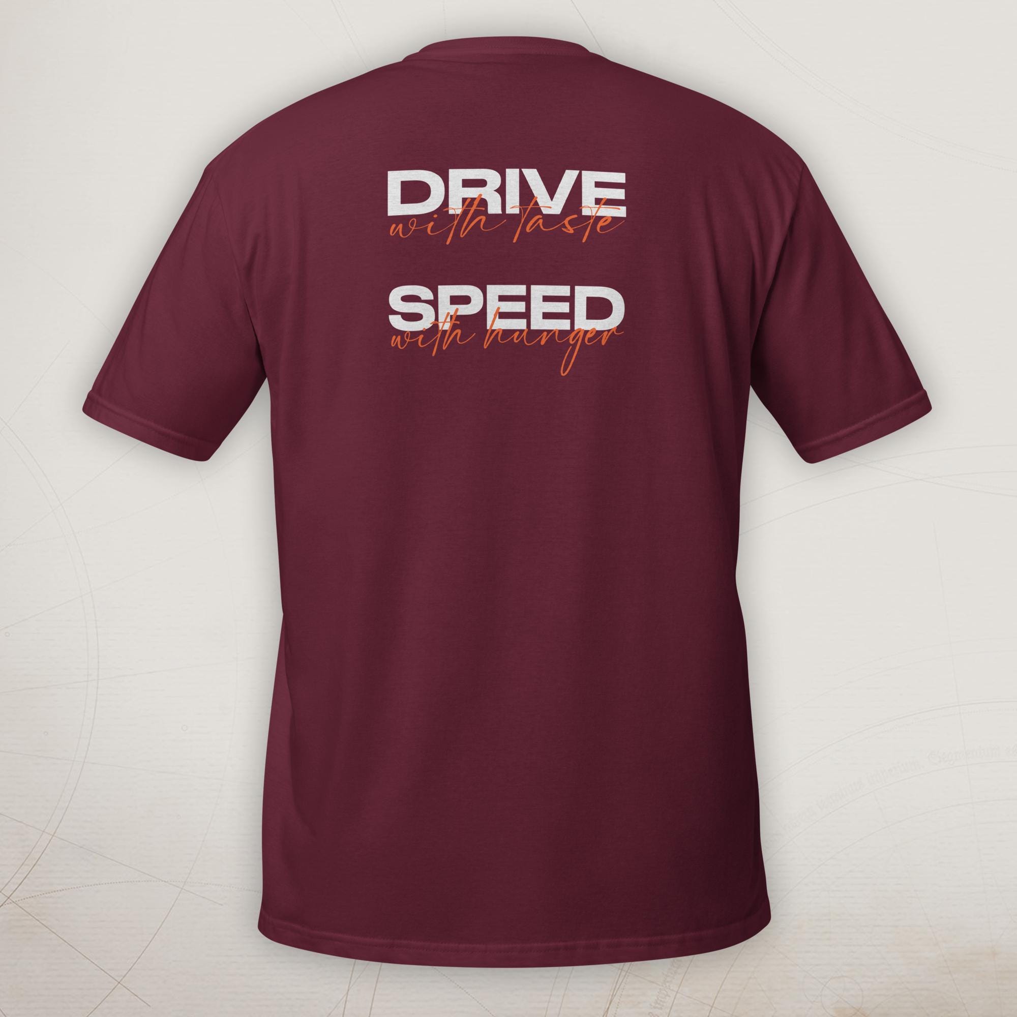 Car Enthusiast T-Shirt Men, Drive With Taste Speed With Hunger, Manifesto Tee, Petrolhead Birthday Gift Boyfriend, MotorCreed Signature
