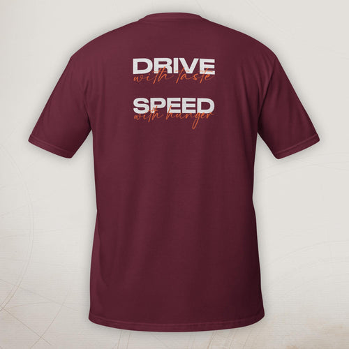 Car Enthusiast T-Shirt Men, Drive With Taste Speed With Hunger, Manifesto Tee, Petrolhead Birthday Gift Boyfriend, MotorCreed Signature