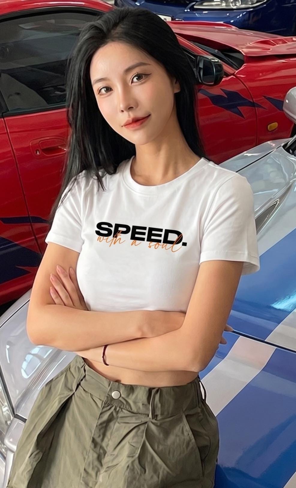 Minimalist Car Crop Top Women, Speed With A Soul Tee, Car Enthusiast Birthday Gift Girlfriend, Petrolhead Streetwear, MotorCreed Signature