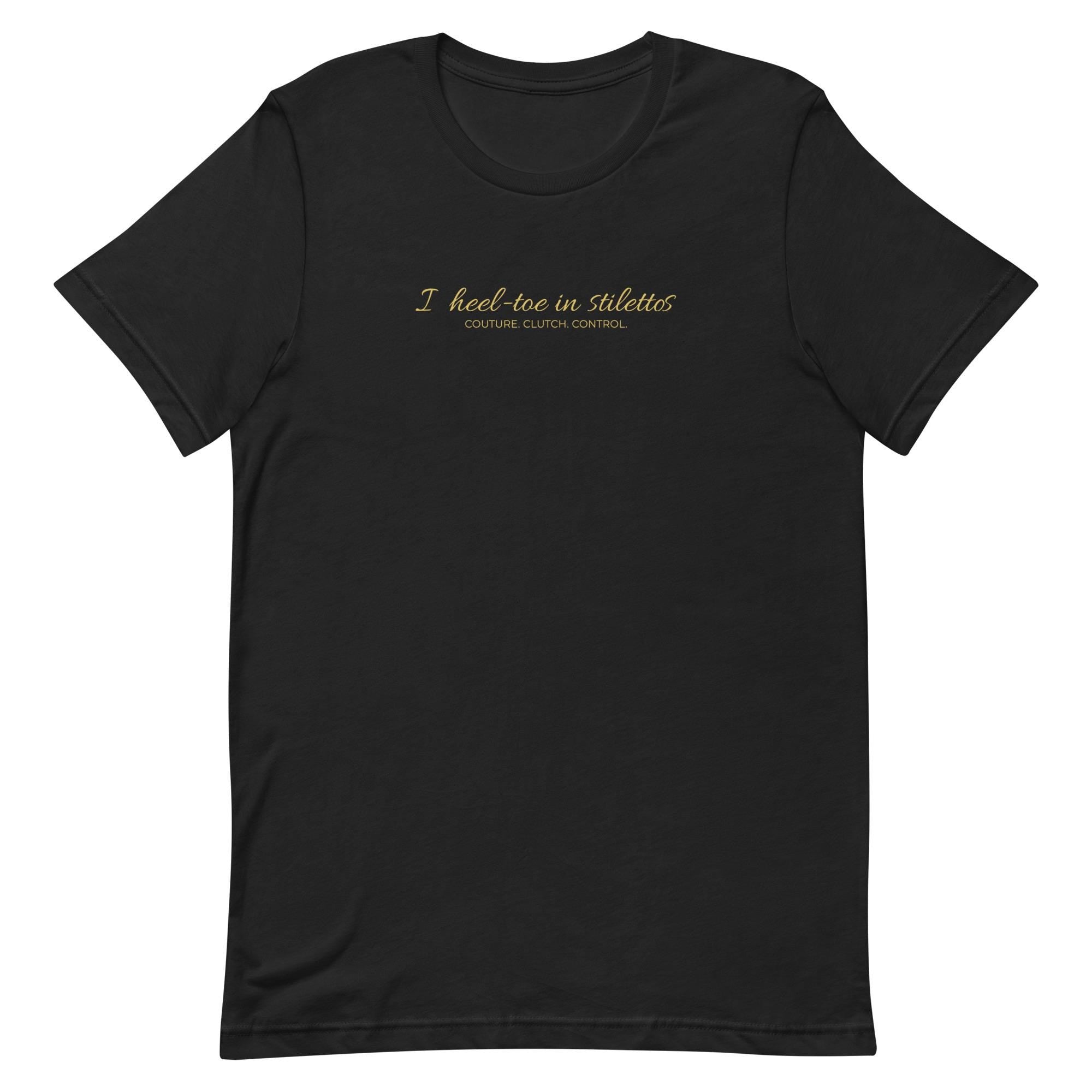 Car Enthusiast T-Shirt Women, Heel-Toe in Stilettos Racing Quote Tee, Petrolhead Gift for Her, Gearhead Car Girl Birthday Gift, MotorCreed