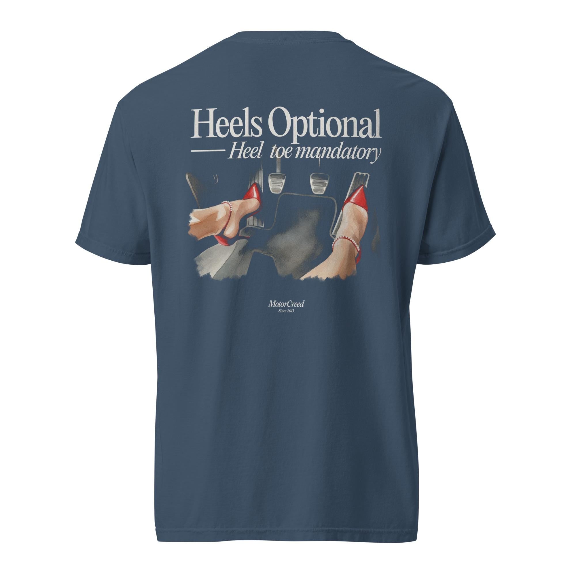 Manual Driver T-Shirt Women, Heels Optional Heel-Toe Mandatory, Car Enthusiast Birthday Gift Girlfriend, Car Girl Apparel, MotorCreed