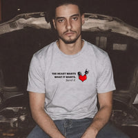 Car Enthusiast T-Shirt Men, Heart Wants What It Wants Send It Racing Quote Tee, Petrolhead Boyfriend Gift, Gearhead Birthday, MotorCreed