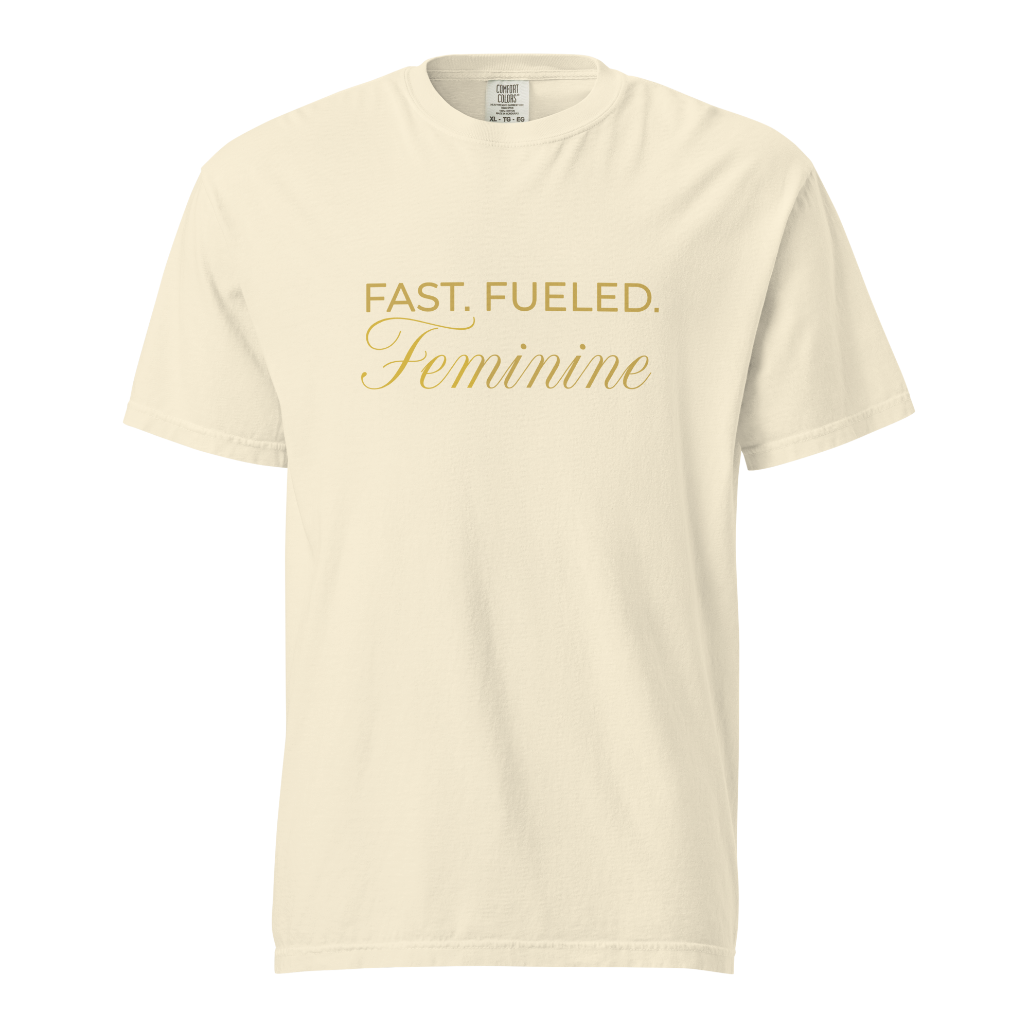 Fast Fueled Tee — MotorCreed women's car enthusiast t-shirt, Ivory