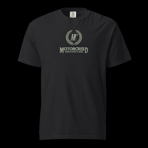 Car Enthusiast T-Shirt Men, MotorCreed Crest Tee, Speed With A Soul Logo, Petrolhead Apparel, Vintage Car Birthday Gift For Boyfriend