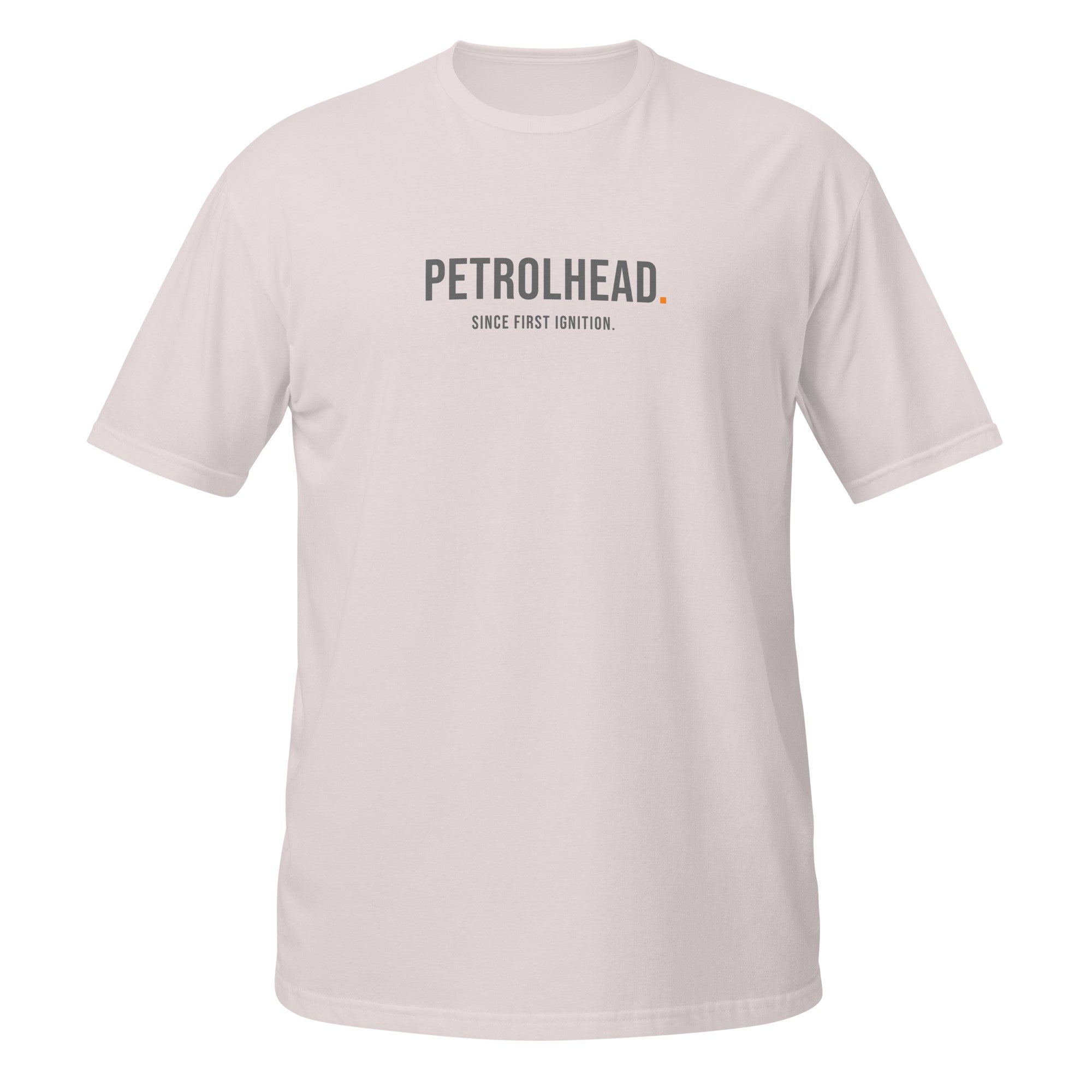 Petrolhead Since First Ignition Tee — MotorCreed car enthusiast t-shirt, Ice Grey