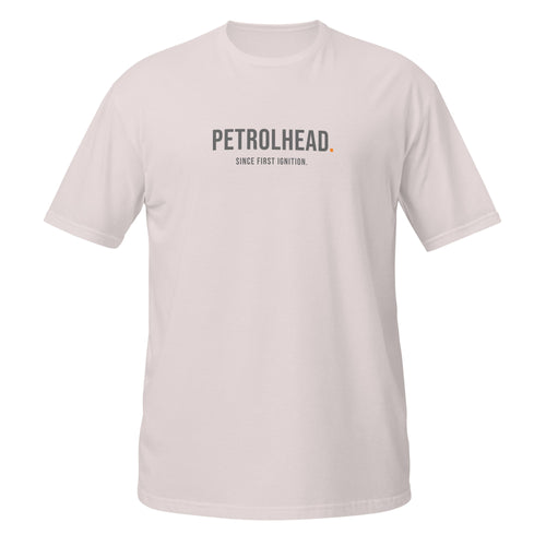 Petrolhead Since First Ignition Tee — MotorCreed car enthusiast t-shirt, Ice Grey