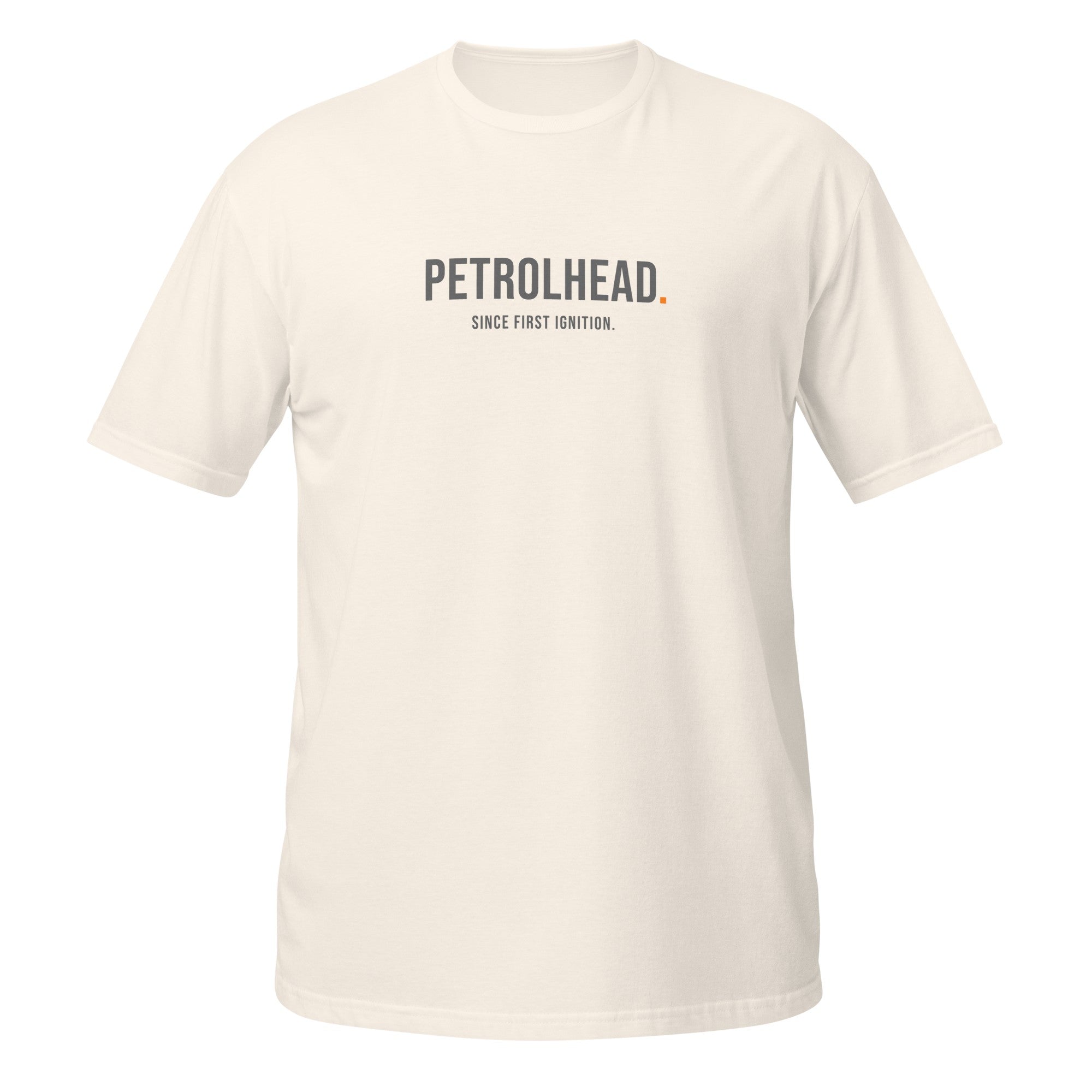 Petrolhead Since First Ignition Tee — MotorCreed car enthusiast t-shirt, Natural