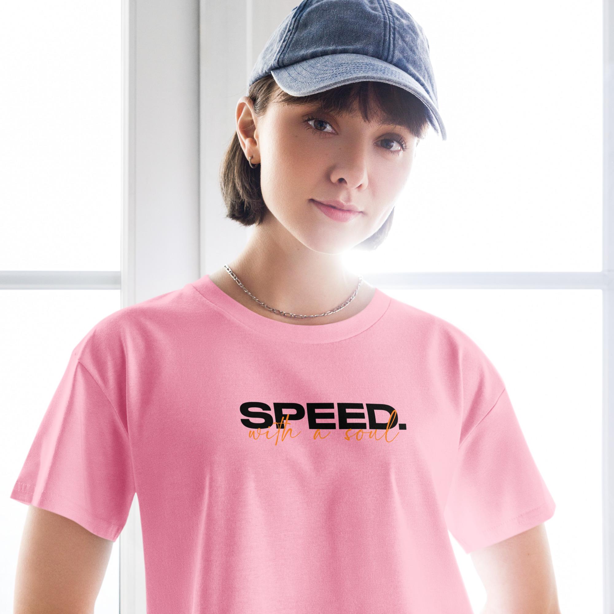 Minimalist Car Crop Top Women, Speed With A Soul Tee, Car Enthusiast Birthday Gift Girlfriend, Petrolhead Streetwear, MotorCreed Signature
