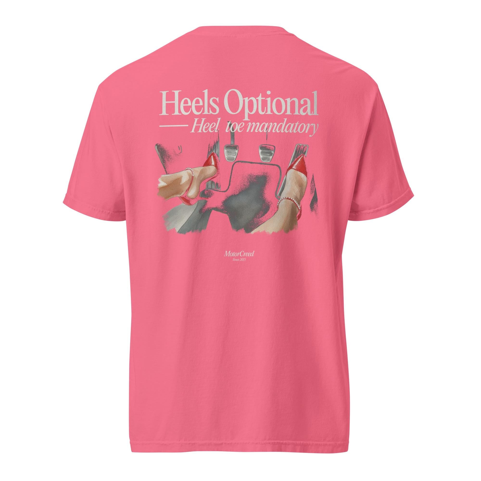 Manual Driver T-Shirt Women, Heels Optional Heel-Toe Mandatory, Car Enthusiast Birthday Gift Girlfriend, Car Girl Apparel, MotorCreed
