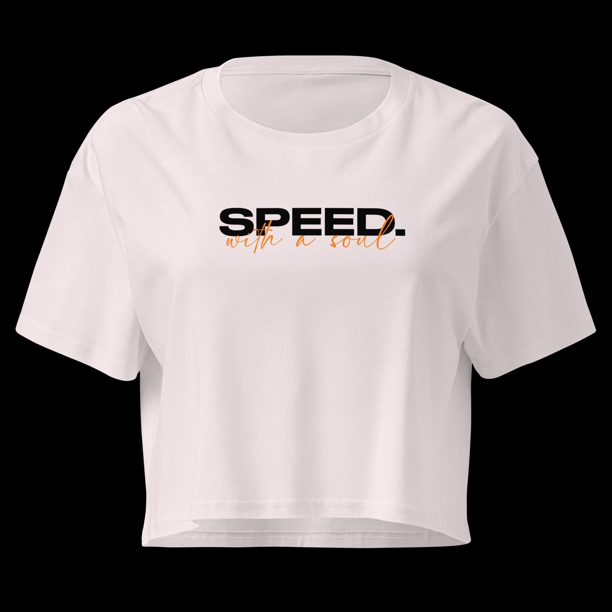 Minimalist Car Crop Top Women, Speed With A Soul Tee, Car Enthusiast Birthday Gift Girlfriend, Petrolhead Streetwear, MotorCreed Signature