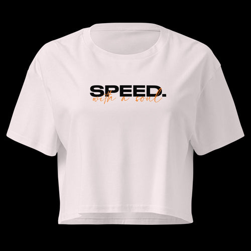 Minimalist Car Crop Top Women, Speed With A Soul Tee, Car Enthusiast Birthday Gift Girlfriend, Petrolhead Streetwear, MotorCreed Signature