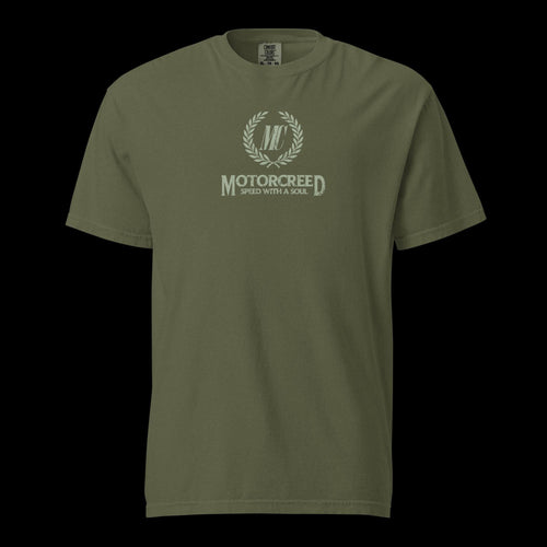 Car Enthusiast T-Shirt Men, MotorCreed Crest Tee, Speed With A Soul Logo, Petrolhead Apparel, Vintage Car Birthday Gift For Boyfriend