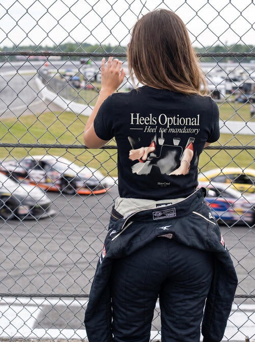 Manual Driver T-Shirt Women, Heels Optional Heel-Toe Mandatory, Car Enthusiast Birthday Gift Girlfriend, Car Girl Apparel, MotorCreed