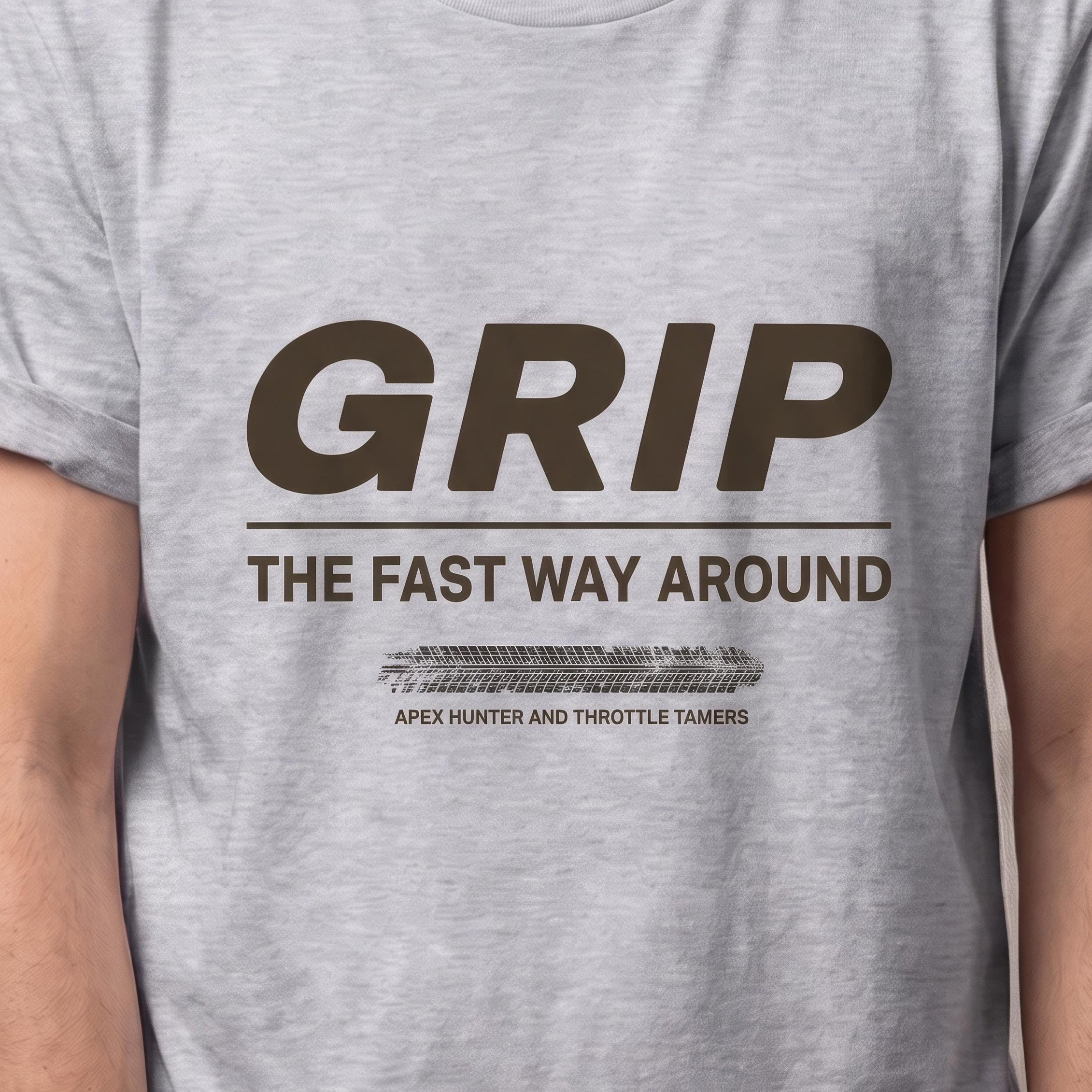 Grip The Fast Way Around T-Shirt Men, Racing Slogan Design, Petrolhead Gift Boyfriend, Car Enthusiast Birthday Present, MotorCreed Apparel