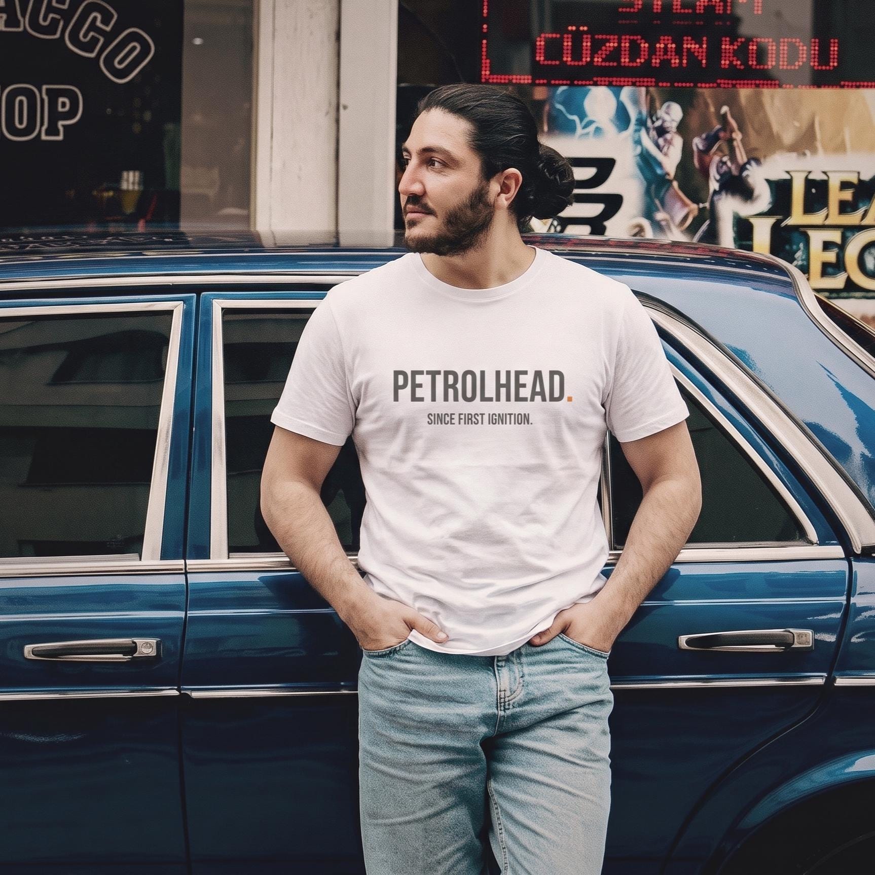 Petrolhead Since First Ignition Shirt, Vintage Motorsport Tee Men, Petrolhead Gift Boyfriend, Car Enthusiast Birthday Present, MotorCreed