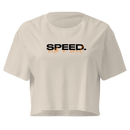 Speed With A Soul Crop Top — MotorCreed women's car enthusiast crop top, Bone