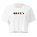 Speed With A Soul Crop Top — MotorCreed women's car enthusiast crop top, White