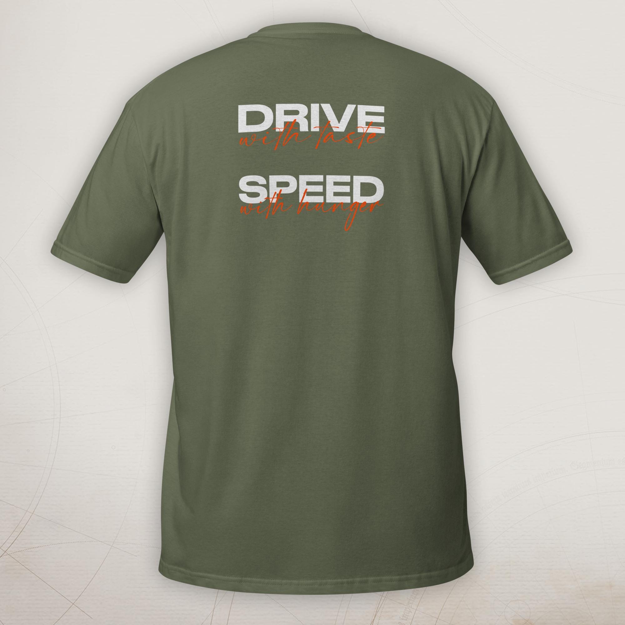Car Enthusiast T-Shirt Men, Drive With Taste Speed With Hunger, Manifesto Tee, Petrolhead Birthday Gift Boyfriend, MotorCreed Signature