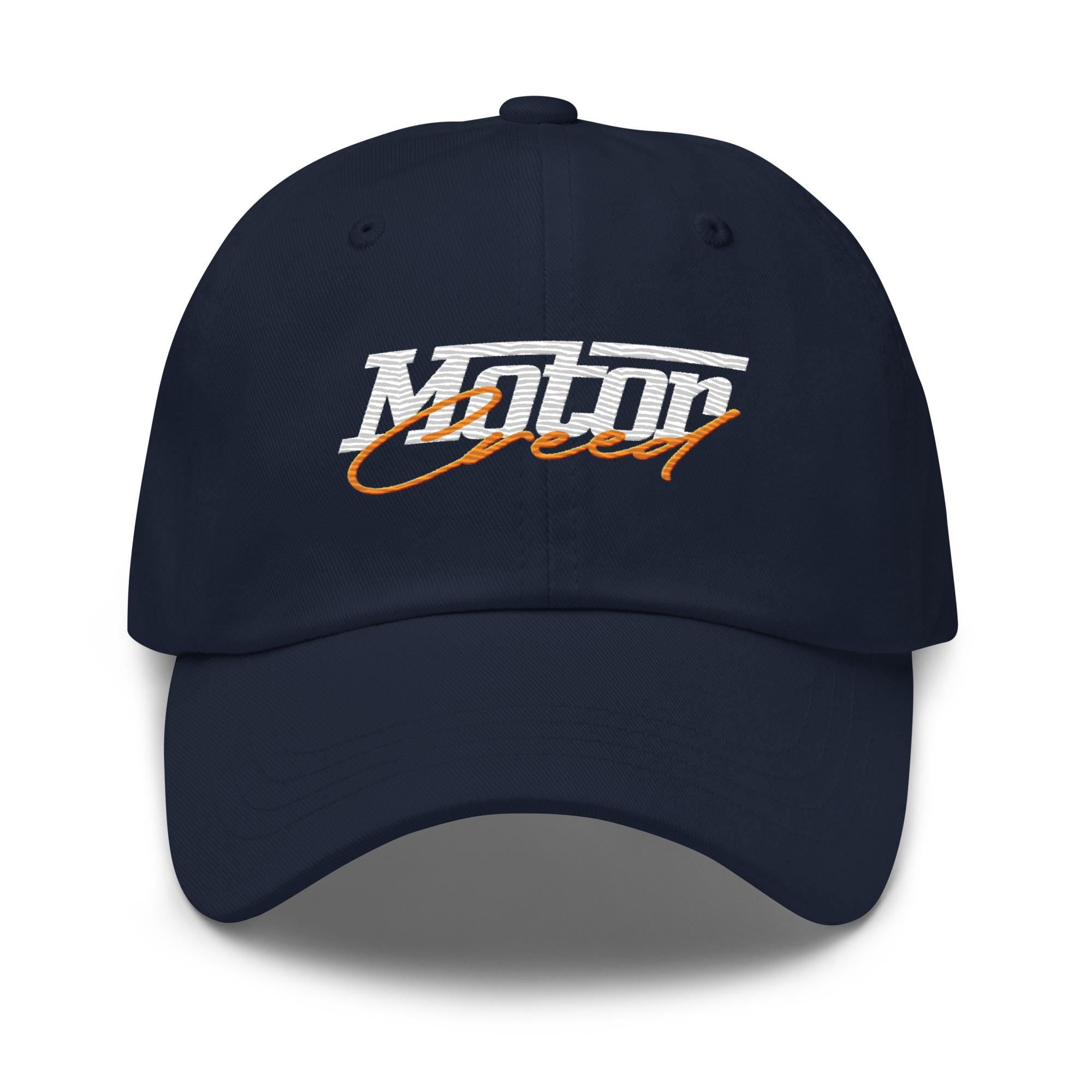 Car Enthusiast Cap Men, MotorCreed Dad Hat Embroidered, Vintage Racing Logo, Petrolhead Birthday Gift Boyfriend, Speed With A Soul