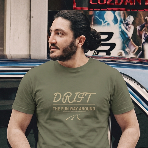 Drift The Fun Way Tee — MotorCreed car enthusiast t-shirt, worn