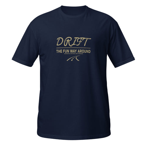 Drift The Fun Way Tee — MotorCreed car enthusiast t-shirt, Navy