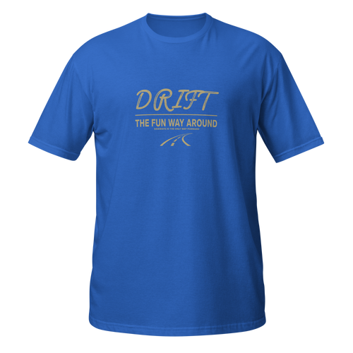 Drift The Fun Way Tee — MotorCreed car enthusiast t-shirt, Royal