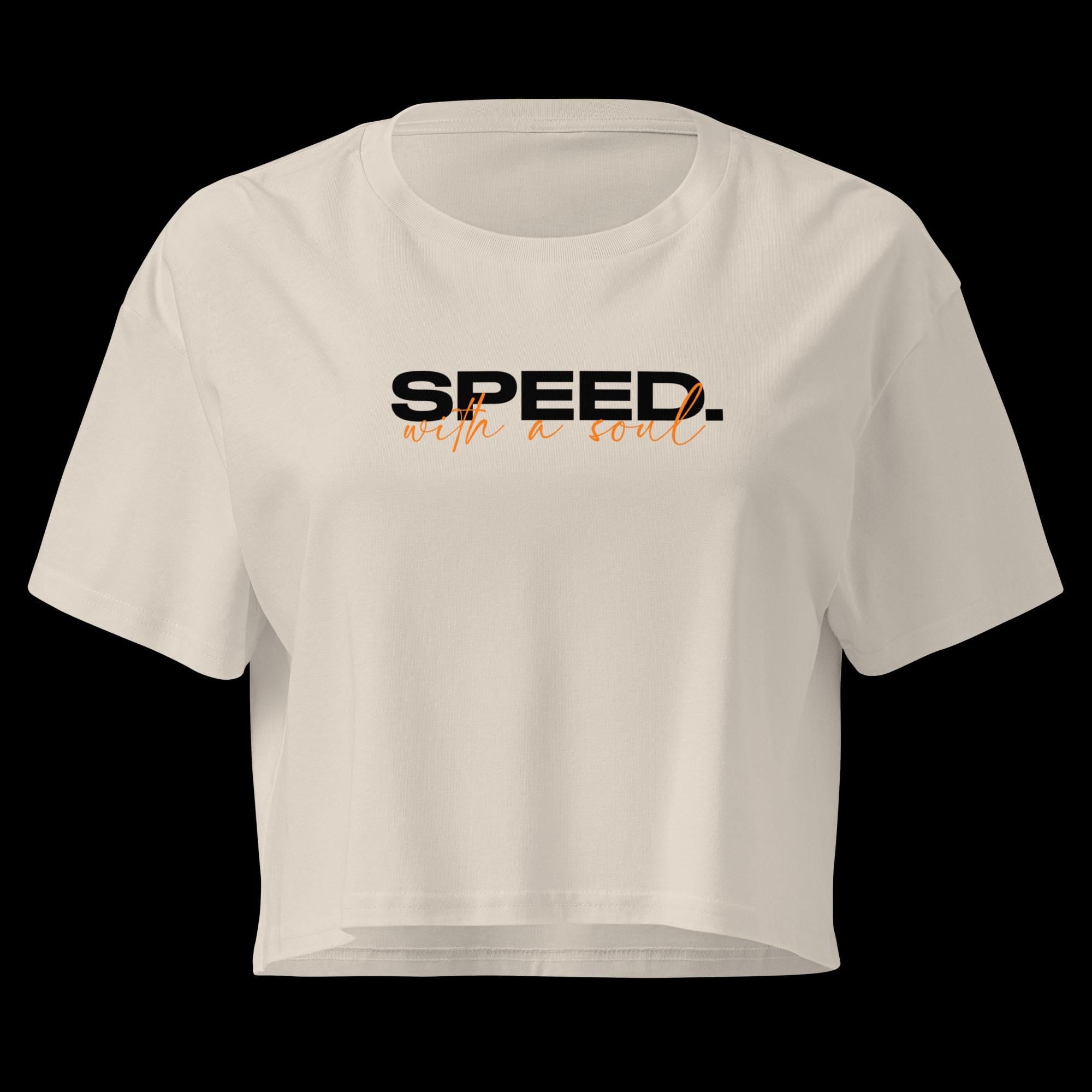 Minimalist Car Crop Top Women, Speed With A Soul Tee, Car Enthusiast Birthday Gift Girlfriend, Petrolhead Streetwear, MotorCreed Signature
