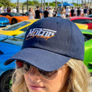 MotorCreed Embroidered Cap — car enthusiast dad hat, worn