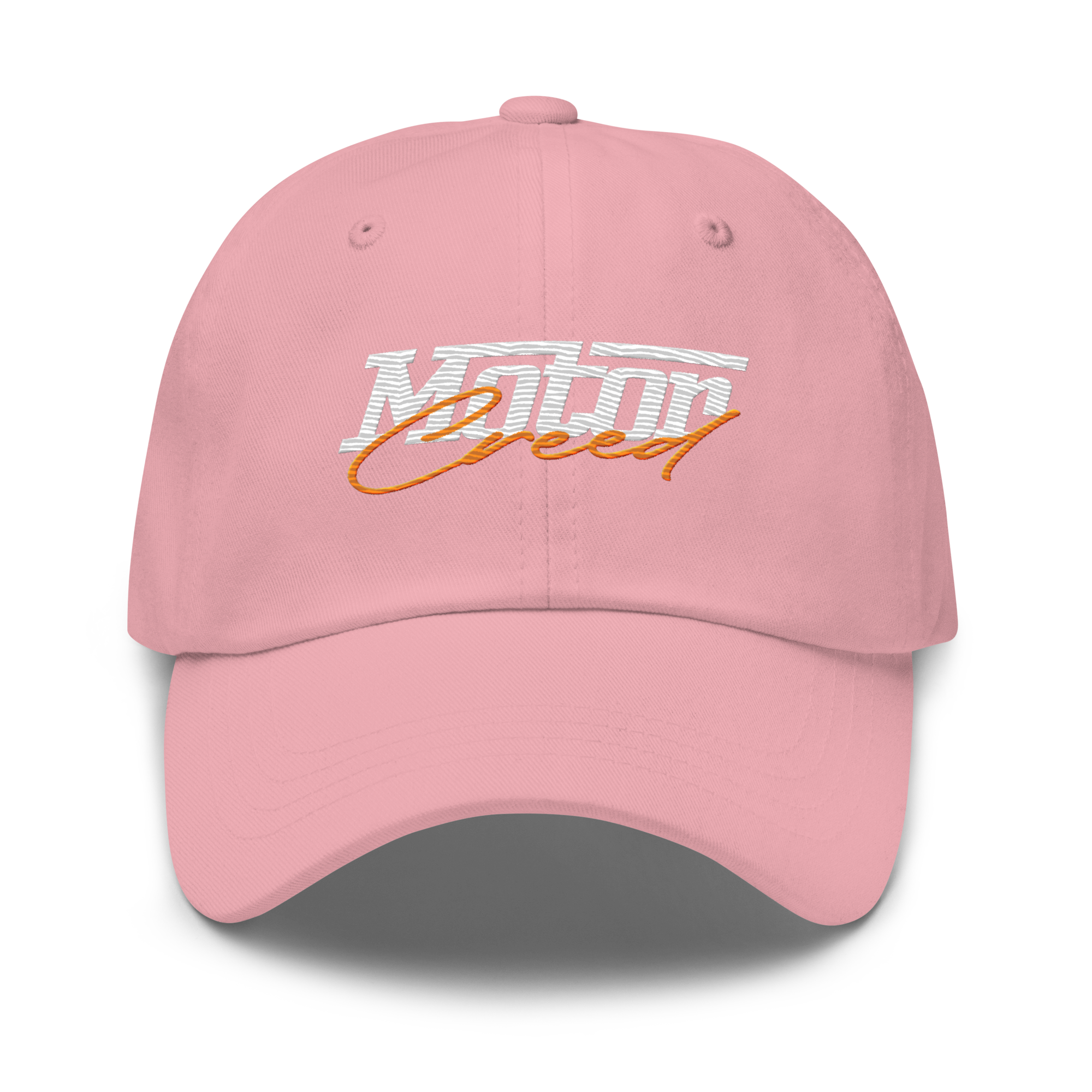 MotorCreed Embroidered Cap — car enthusiast dad hat, Pink