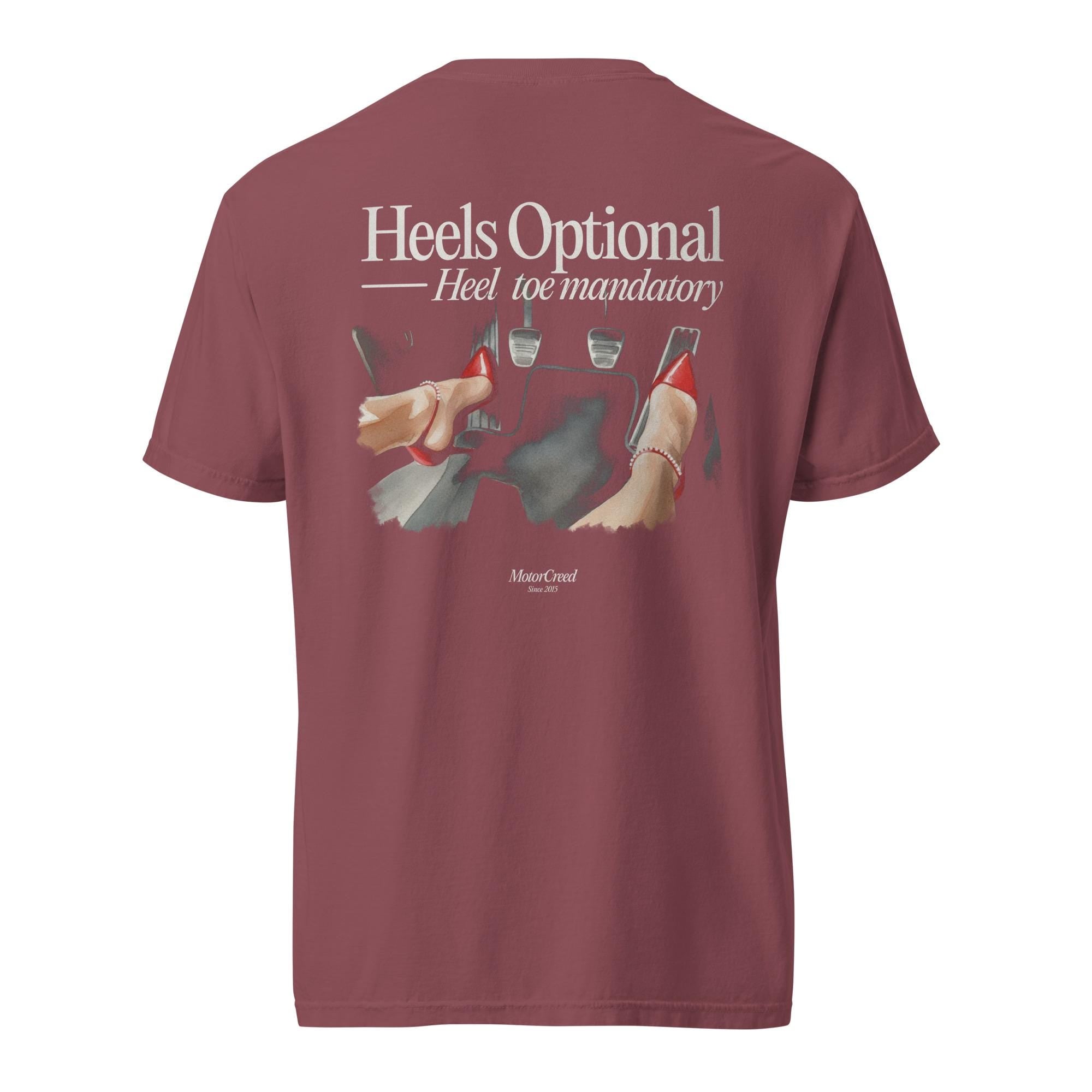Manual Driver T-Shirt Women, Heels Optional Heel-Toe Mandatory, Car Enthusiast Birthday Gift Girlfriend, Car Girl Apparel, MotorCreed