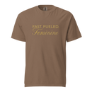 Fast Fueled Tee — MotorCreed women's car enthusiast t-shirt, Espresso