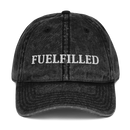 Fuelfilled Vintage Cap — MotorCreed car enthusiast dad hat, Black
