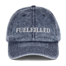 Fuelfilled Vintage Cap — MotorCreed car enthusiast dad hat, Navy