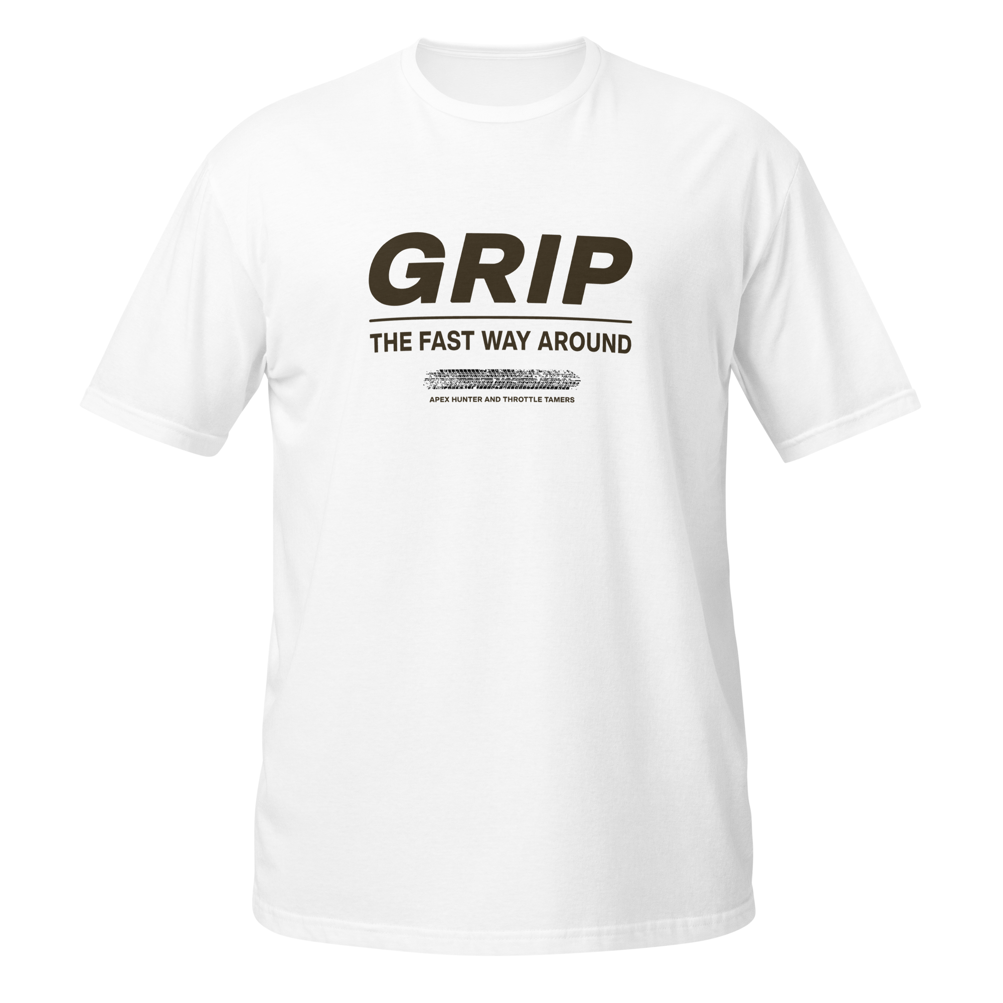 Grip The Fast Way Tee — MotorCreed car enthusiast t-shirt, White