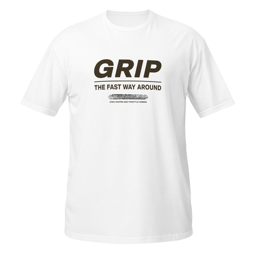 Grip The Fast Way Tee — MotorCreed car enthusiast t-shirt, White
