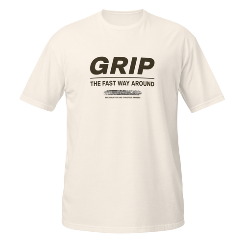 Grip The Fast Way Tee — MotorCreed car enthusiast t-shirt, Natural