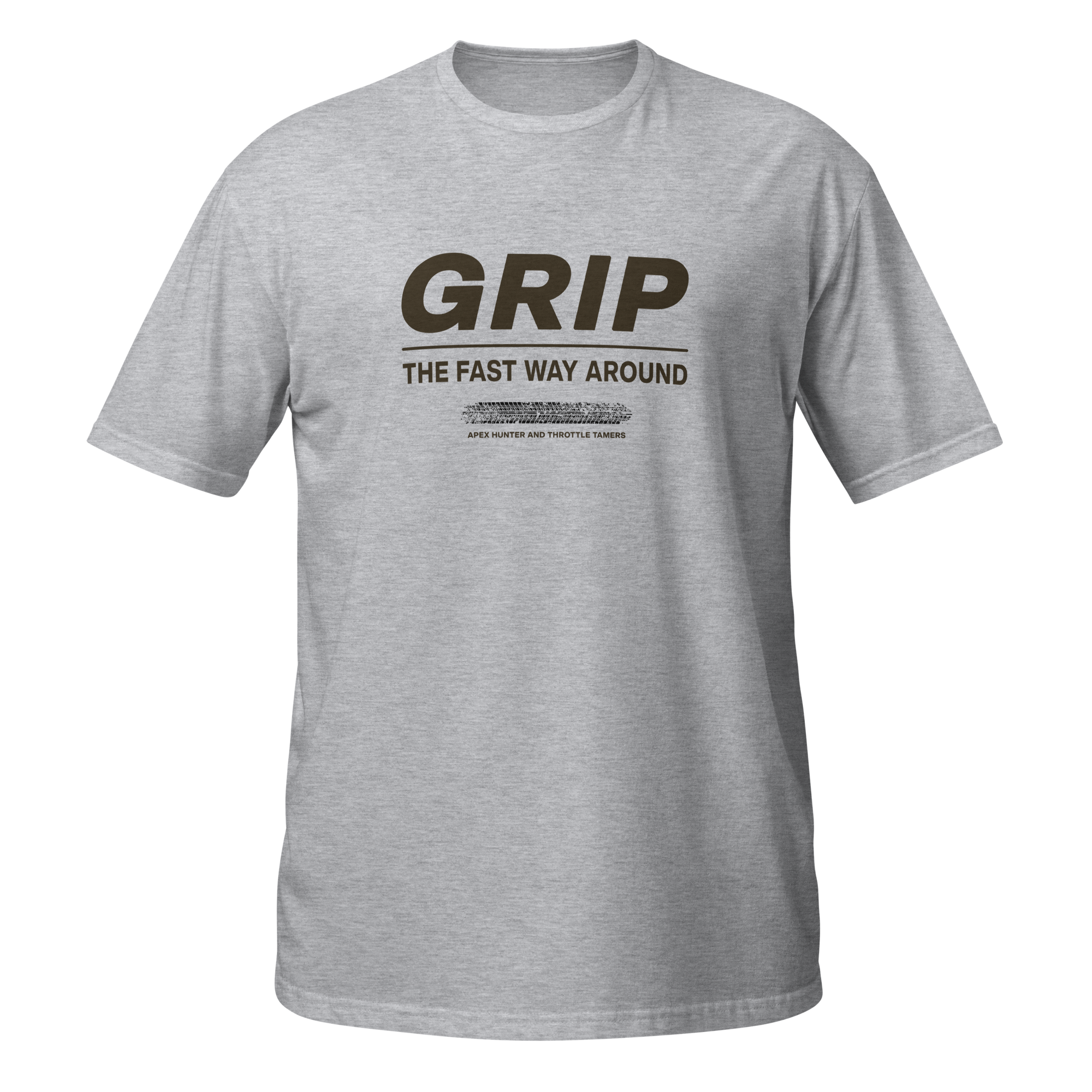 Grip The Fast Way Tee — MotorCreed car enthusiast t-shirt, Sport Grey