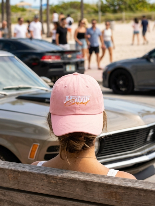 MotorCreed Embroidered Cap — car enthusiast dad hat, worn