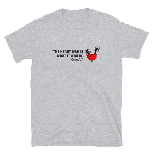 Send It Racing Tee — MotorCreed car enthusiast t-shirt, Sport Grey