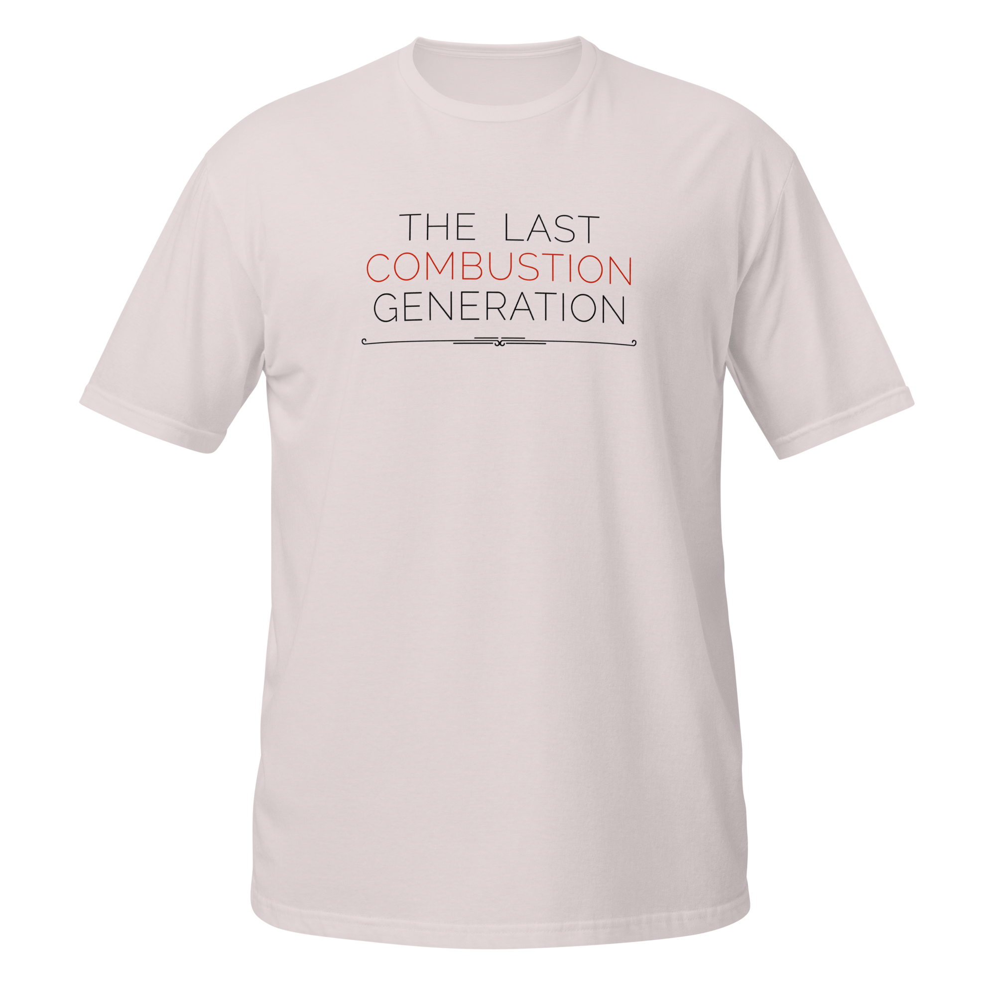 The Last Combustion Generation Tee — MotorCreed car enthusiast t-shirt, Ice Grey