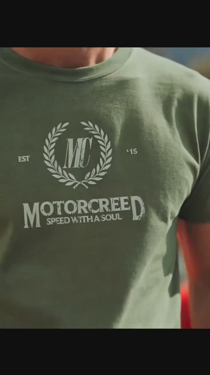 MotorCreed Crest Tee — car enthusiast t-shirt, product video