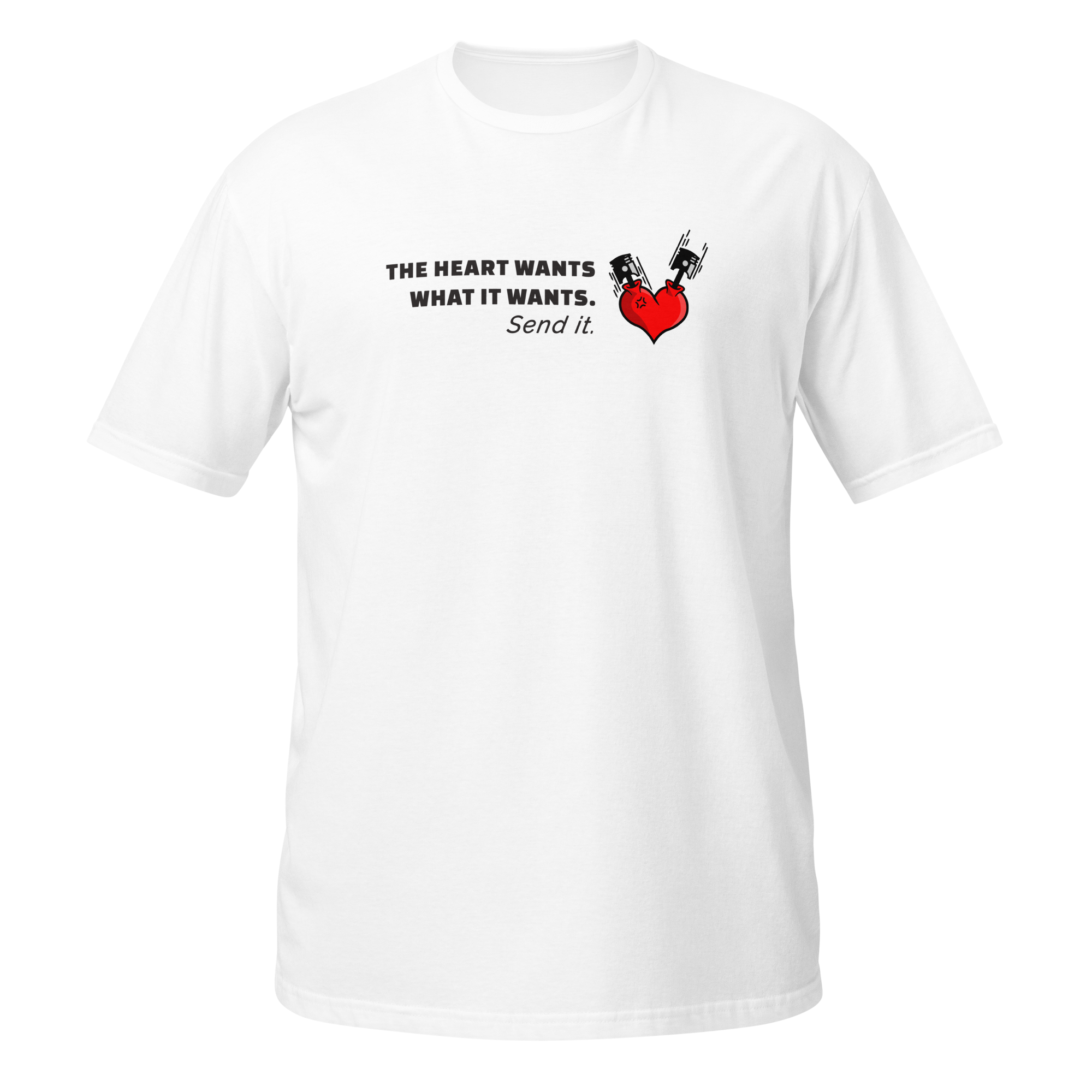 Send It Racing Tee — MotorCreed car enthusiast t-shirt, White